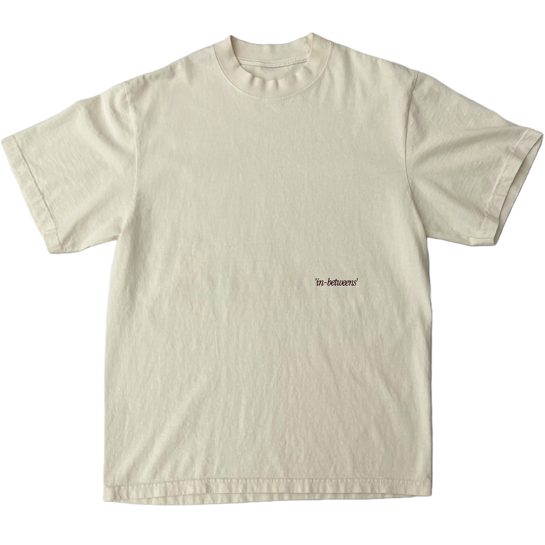 'in-betweens' OVERSIZED ECRU TEE