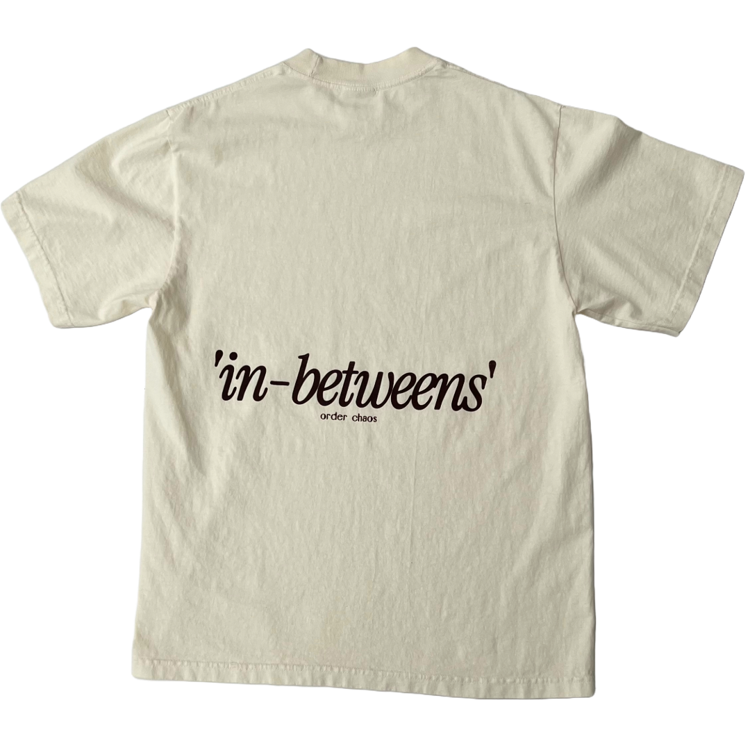 'in-betweens' OVERSIZED ECRU TEE