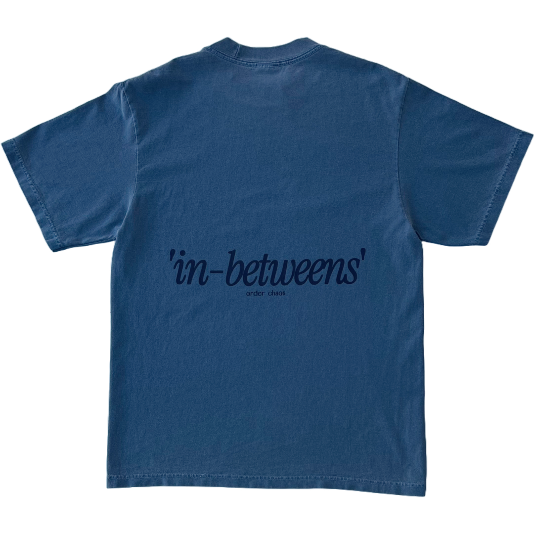 'in-betweens" OVERSIZED BLUE TEE
