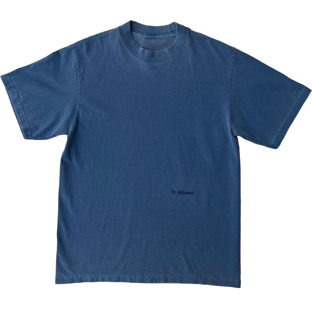 'in-betweens" OVERSIZED BLUE TEE