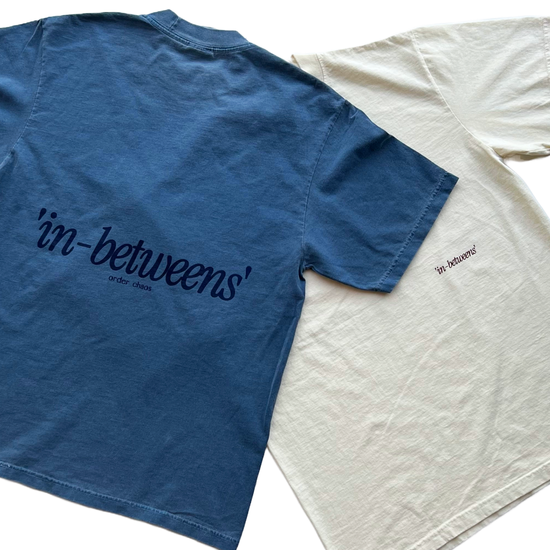 'in-betweens" OVERSIZED BLUE TEE