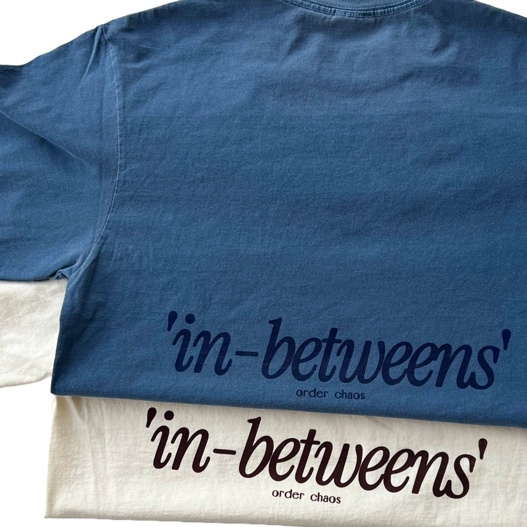 'in-betweens" OVERSIZED BLUE TEE