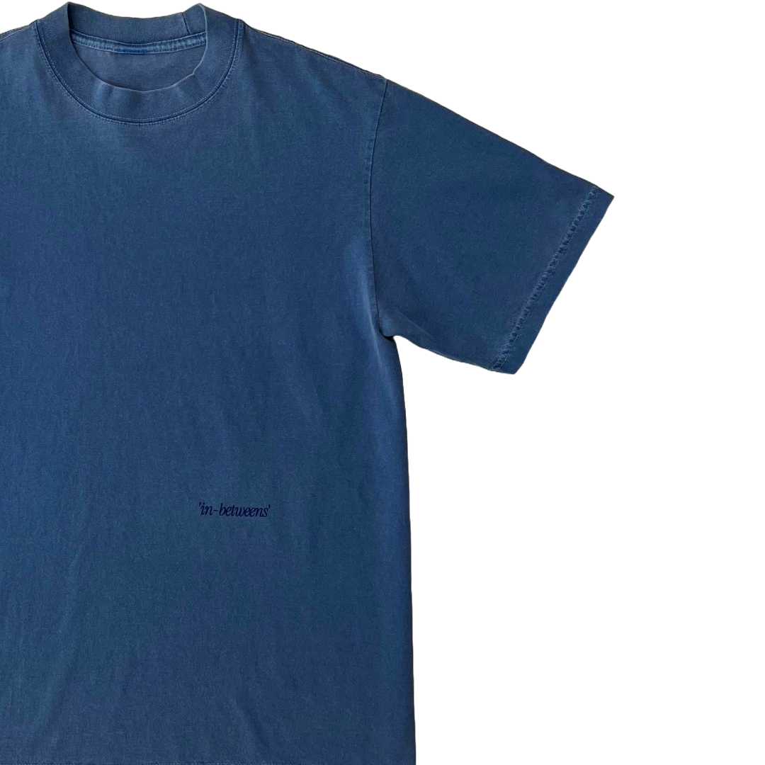 'in-betweens" OVERSIZED BLUE TEE